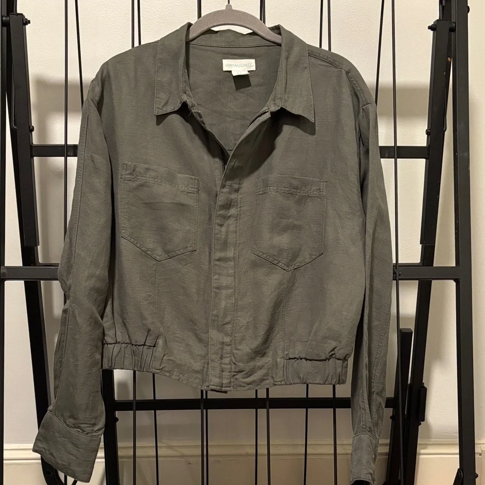 Gray Linen WomenJacket - Picture 1 of 5